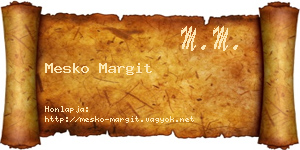 Mesko Margit névjegykártya
